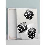 Postermanya Roll the Dice, Zar Atmak Motivasyon Kanvas Tablo, Tuval, Ofis, Çalışma Odası Dekorasyon