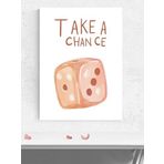 Postermanya Roll The Dice, Zarı At Motivasyon Poster - Afiş - Ofis, Çalışma Odası Dekorasyon