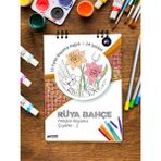 Postermanya Rüya Bahçe Yetişkin Boyama Kitabı 2, 50 Sayfa Çiçekler Mandala Defteri 21x30 cm - Rüya Bahçe 2
