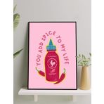 Postermanya Spice It Up, Hayatımın Baharatı Aşk, Pop Art Çerçeveli Tablo - Çerçeveli Poster