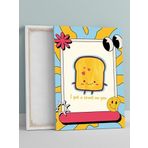Postermanya Toast & Romance, Aşık Tost Aşk Pop Art Kanvas Tablo - Tuval Tablo