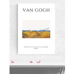 Postermanya Van Gogh Wheatfield Crows, Kargalarla Buğday Tarlası Sanatsal Poster - Afiş, Dekoratif Duvar Poster