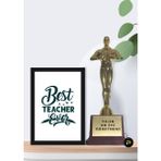 Postermanya Yılın En Iyi Öğretmeni Oscar Ödülü ve Başarı Çerçevesi (Öğretmene Hediye, Öğretmenler Günü Hediyesi)