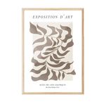 Postifull Ahşap Çerçeveli Tablo, Poster Ve Çerçeve Seti, Exposition D'Art Graphique Comfort Serisi No:108582;10 X 15 Ahşap Çerçeveli