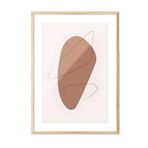 Postifull Ahşap Çerçeveli Tablo, Poster Ve Çerçeve Seti, Graphic Shapes And Lines No1 Comfort Serisi No:108585;10 X 15 Ahşap Çerçeveli
