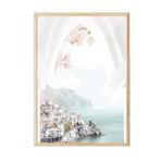Postifull Amalfi Arch Çerçeveli Tablo, Ahşap Çerçeve Ve Poster, Dikey Duvar Tablosu Comfort Serisi No:108448;10 X 15 Ahşap Çerçeveli