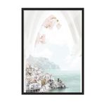 Postifull Amalfi Arch Çerçeveli Tablo, Siyah Çerçeve Ve Poster, Dikey Duvar Tablosu Comfort Serisi No:108448;10 X 15 Siyah Çerçeveli
