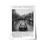 Postifull Amsterdam - Hollanda, Şehir Temalı Poster, Çerçevesiz Duvar Posteri, No:30000;33 X 48 Renkli - 1