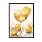 Postifull Aperol Art Çerçeveli Tablo, Siyah Çerçeve Ve Poster, Dikey Duvar Tablosu Comfort Serisi No:108567;50 X 70 Siyah Çerçeveli