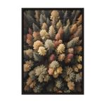 Postifull Autumn Forest Çerçeveli Tablo, Siyah Çerçeve Ve Poster, Dikey Duvar Tablosu Comfort Serisi No:108293;10 X 15 Siyah Çerçeveli