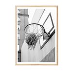 Postifull Basketball Score Çerçeveli Tablo, Ahşap Çerçeve Ve Poster, Duvar Tablosu Comfort Serisi No:108327;30 X 40 Ahşap Çerçeveli