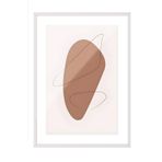 Postifull Beyaz Çerçeveli Tablo, Poster Ve Çerçeve Seti, Graphic Shapes And Lines No1 Comfort Serisi No:108585;30 X 40 Beyaz Çerçeveli