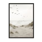 Postifull Birds By The Beach Çerçeveli Tablo, Siyah Çerçeve Ve Poster, Duvar Tablosu Comfort Serisi No:108313;10 X 15 Siyah Çerçeveli
