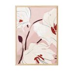 Postifull Bold Blossom Çerçeveli Tablo, Ahşap Çerçeve Ve Poster, Dikey Duvar Tablosu Comfort Serisi No:108571;30 X 40 Ahşap Çerçeveli
