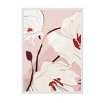 Postifull Bold Blossom Çerçeveli Tablo, Beyaz Çerçeve Ve Poster, Dikey Duvar Tablosu Comfort Serisi No:108571;30 X 40 Beyaz Çerçeveli