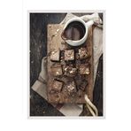 Postifull Brownies Çerçeveli Tablo, Beyaz Çerçeve Ve Poster, Dikey Duvar Tablosu Comfort Serisi No:108402;10 X 15 Beyaz Çerçeveli