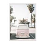 Postifull California Surf Van Çerçeveli Tablo, Beyaz Çerçeve Ve Poster, Duvar Tablosu Comfort Serisi No:108307;10 X 15 Beyaz Çerçeveli