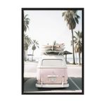 Postifull California Surf Van Çerçeveli Tablo, Siyah Çerçeve Ve Poster, Duvar Tablosu Comfort Serisi No:108307;10 X 15 Siyah Çerçeveli