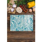 Postifull Cam Kesme Tahtası, Kalın Ve Kırılmaz Cam - Boho Temalı - 21 * 30Cm - Doğrama Tahtası, Mutfak Dekoru;21 X 30 Renkli - 11