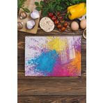 Postifull Cam Kesme Tahtası, Kalın Ve Kırılmaz Cam - Renkli Temalı - 21 * 30Cm - Doğrama Tahtası, Mutfak Dekoru;21 X 30 Renkli - 8