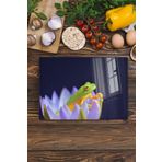 Postifull Cam Kesme Tahtası, Kalın Ve Kırılmaz Cama Baskı - Kurbağa Baskılı - 21 * 30Cm, Doğrama Tahtası;21 X 30 Renkli - 54