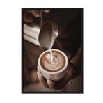 Postifull Cappuccino Art Çerçeveli Tablo, Siyah Çerçeve Ve Poster, Duvar Tablosu Comfort Serisi No:108405;10 X 15 Siyah Çerçeveli