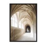 Postifull Castle Corridor Çerçeveli Tablo, Siyah Çerçeve Ve Poster, Duvar Tablosu Comfort Serisi No:108286;30 X 40 Siyah Çerçeveli
