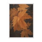 Postifull Close Up Leaf Çerçeveli Tablo, Beyaz Çerçeve Ve Poster, Dikey Duvar Tablosu Comfort Serisi No:108350;50 X 70 Beyaz Çerçeveli