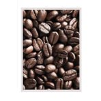 Postifull Coffee Beans Çerçeveli Tablo, Beyaz Çerçeve Ve Poster, Dikey Duvar Tablosu Comfort Serisi No:108404;50 X 70 Beyaz Çerçeveli