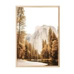 Postifull Colourful Yosemite Çerçeveli Tablo, Ahşap Çerçeve Ve Poster, Duvar Tablosu Comfort Serisi No:108346;10 X 15 Ahşap Çerçeveli