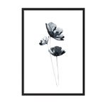 Postifull Dark Flowers Çerçeveli Tablo, Siyah Çerçeve Ve Poster, Dikey Duvar Tablosu Comfort Serisi No:108517;10 X 15 Siyah Çerçeveli