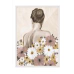 Postifull Dress Of Flowers Çerçeveli Tablo, Beyaz Çerçeve Ve Poster, Duvar Tablosu Comfort Serisi No:108431;10 X 15 Beyaz Çerçeveli