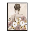 Postifull Dress Of Flowers Çerçeveli Tablo, Siyah Çerçeve Ve Poster, Duvar Tablosu Comfort Serisi No:108431;10 X 15 Siyah Çerçeveli