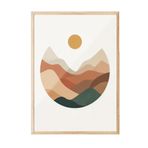 Postifull Earth Sphere Çerçeveli Tablo, Ahşap Çerçeve Ve Poster, Dikey Duvar Tablosu Comfort Serisi No:108330;30 X 40 Ahşap Çerçeveli