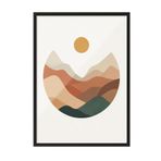 Postifull Earth Sphere Çerçeveli Tablo, Siyah Çerçeve Ve Poster, Dikey Duvar Tablosu Comfort Serisi No:108330;10 X 15 Siyah Çerçeveli