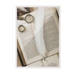 Postifull Feather Pen Çerçeveli Tablo, Beyaz Çerçeve Ve Poster, Dikey Duvar Tablosu Comfort Serisi No:108359;10 X 15 Beyaz Çerçeveli