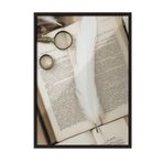 Postifull Feather Pen Çerçeveli Tablo, Siyah Çerçeve Ve Poster, Dikey Duvar Tablosu Comfort Serisi No:108359;10 X 15 Siyah Çerçeveli