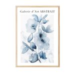 Postifull Fleurs Bleues No2 Çerçeveli Tablo, Ahşap Çerçeve Ve Poster, Duvar Tablosu Comfort Serisi No:108541;30 X 40 Ahşap Çerçeveli