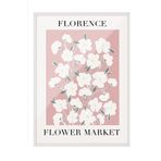 Postifull Flower Market Çerçeveli Tablo, Beyaz Çerçeve Ve Poster, Dikey Duvar Tablosu Comfort Serisi No:108534;10 X 15 Beyaz Çerçeveli