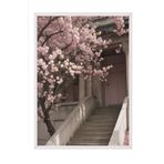 Postifull Flower Staircase Çerçeveli Tablo, Beyaz Çerçeve Ve Poster, Duvar Tablosu Comfort Serisi No:108368;10 X 15 Beyaz Çerçeveli