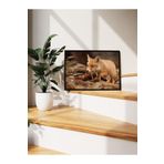 Postifull Forest Fox Çerçeveli Tablo, Siyah Çerçeve Ve Poster, Yatay Duvar Tablosu Comfort Serisi No:108349;10 X 15 Siyah Çerçeveli