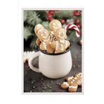 Postifull Gingerbread Cookies Çerçeveli Tablo, Beyaz Çerçeve Ve Poster, Duvar Tablosu Comfort Serisi No:108515;50 X 70 Beyaz Çerçeveli