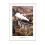 Postifull Glenfinnan Viaduct Çerçeveli Tablo, Beyaz Çerçeve Ve Poster, Duvar Tablosu Comfort Serisi No:108294;10 X 15 Beyaz Çerçeveli