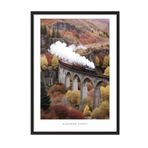Postifull Glenfinnan Viaduct Çerçeveli Tablo, Siyah Çerçeve Ve Poster, Duvar Tablosu Comfort Serisi No:108294;10 X 15 Siyah Çerçeveli