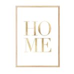 Postifull Gold Home Çerçeveli Tablo, Ahşap Çerçeve Ve Poster, Dikey Duvar Tablosu Comfort Serisi No:108425;10 X 15 Ahşap Çerçeveli