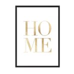 Postifull Gold Home Çerçeveli Tablo, Siyah Çerçeve Ve Poster, Dikey Duvar Tablosu Comfort Serisi No:108425;10 X 15 Siyah Çerçeveli