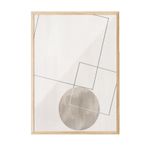 Postifull Graphic Shapes No5 Çerçeveli Tablo, Ahşap Çerçeve Ve Poster, Duvar Tablosu Comfort Serisi No:108460;10 X 15 Ahşap Çerçeveli