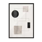 Postifull Graphic Shapes No6 Çerçeveli Tablo, Siyah Çerçeve Ve Poster, Duvar Tablosu Comfort Serisi No:108458;10 X 15 Siyah Çerçeveli