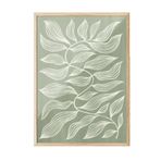 Postifull Green Botanical Çerçeveli Tablo, Ahşap Çerçeve Ve Poster, Duvar Tablosu Comfort Serisi No:108552;10 X 15 Ahşap Çerçeveli