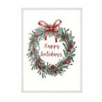 Postifull Happy Holidays Çerçeveli Tablo, Beyaz Çerçeve Ve Poster, Duvar Tablosu Comfort Serisi No:108516;10 X 15 Beyaz Çerçeveli